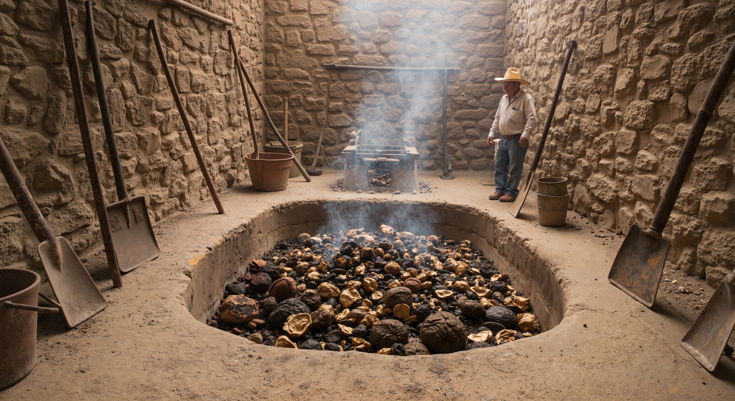 Inside a traditional Oaxacan mezcal palenque