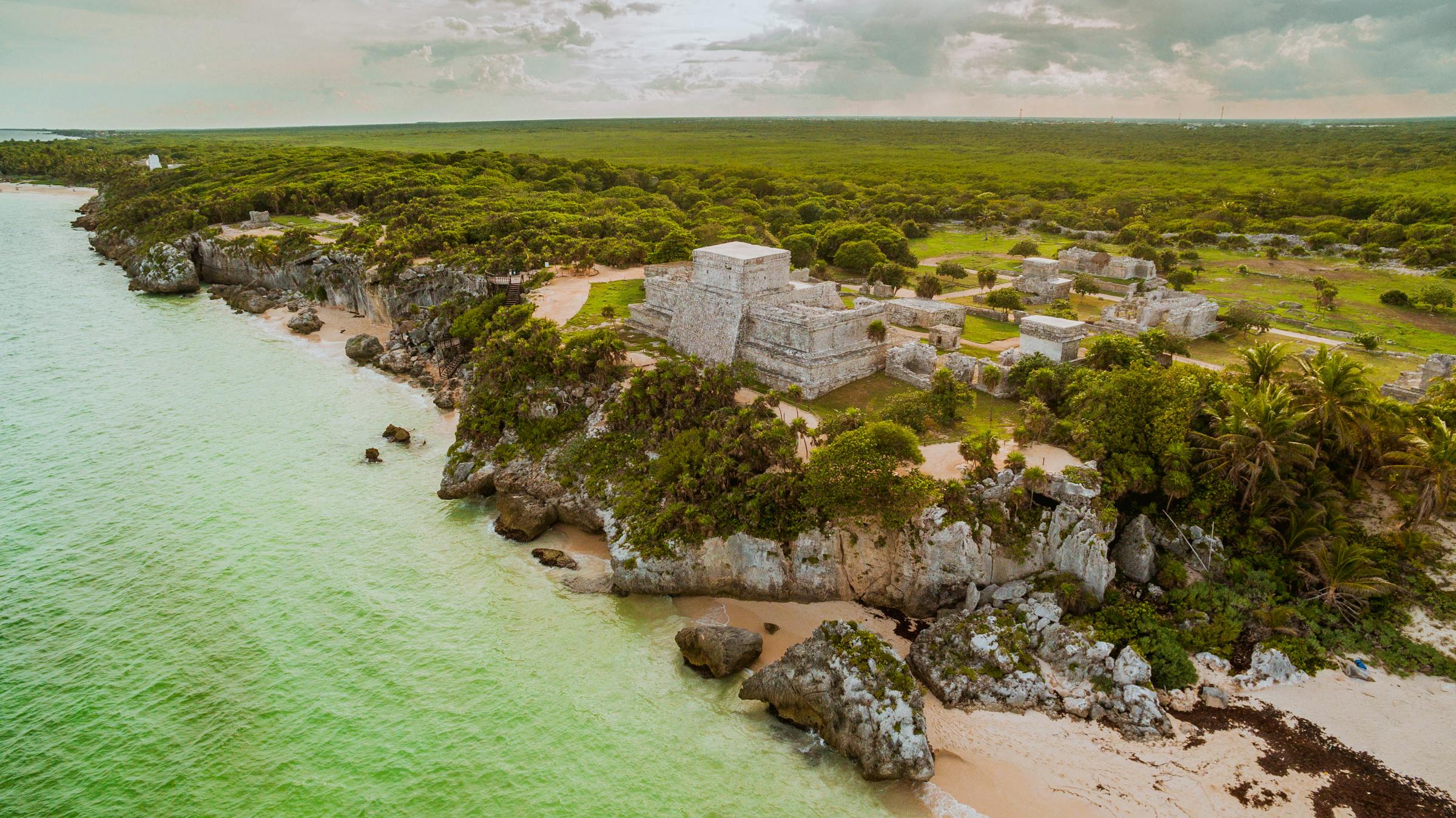 The Mexican Caribbean coastline